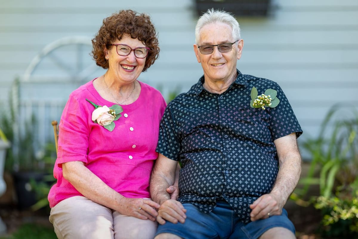 50th anniversary couple — photographed at Glenbrook, Blue Mountains