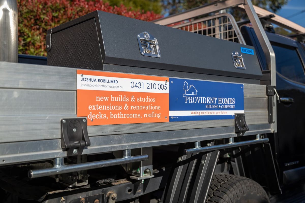 Branded truck — photographed at Springwood, Blue Mountains