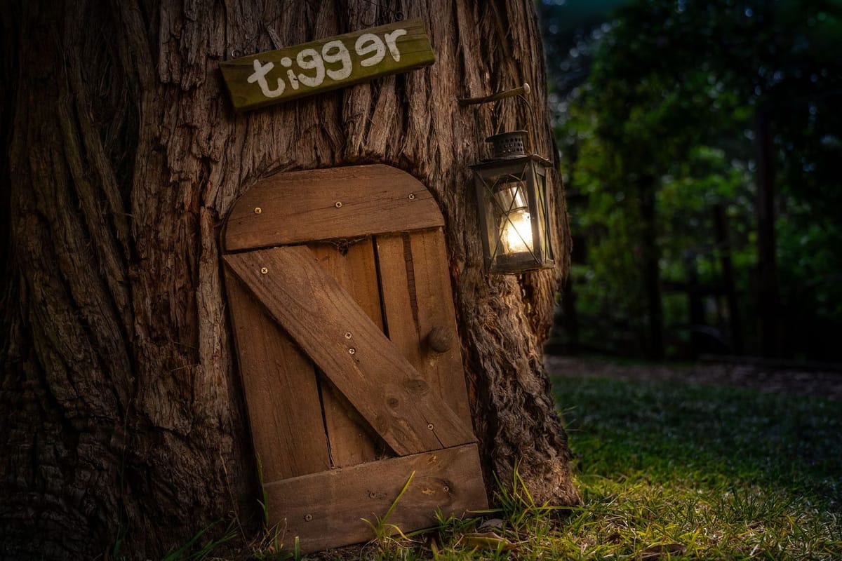 Tigger door — photographed at Hundred Acre Wood, Blue Mountains