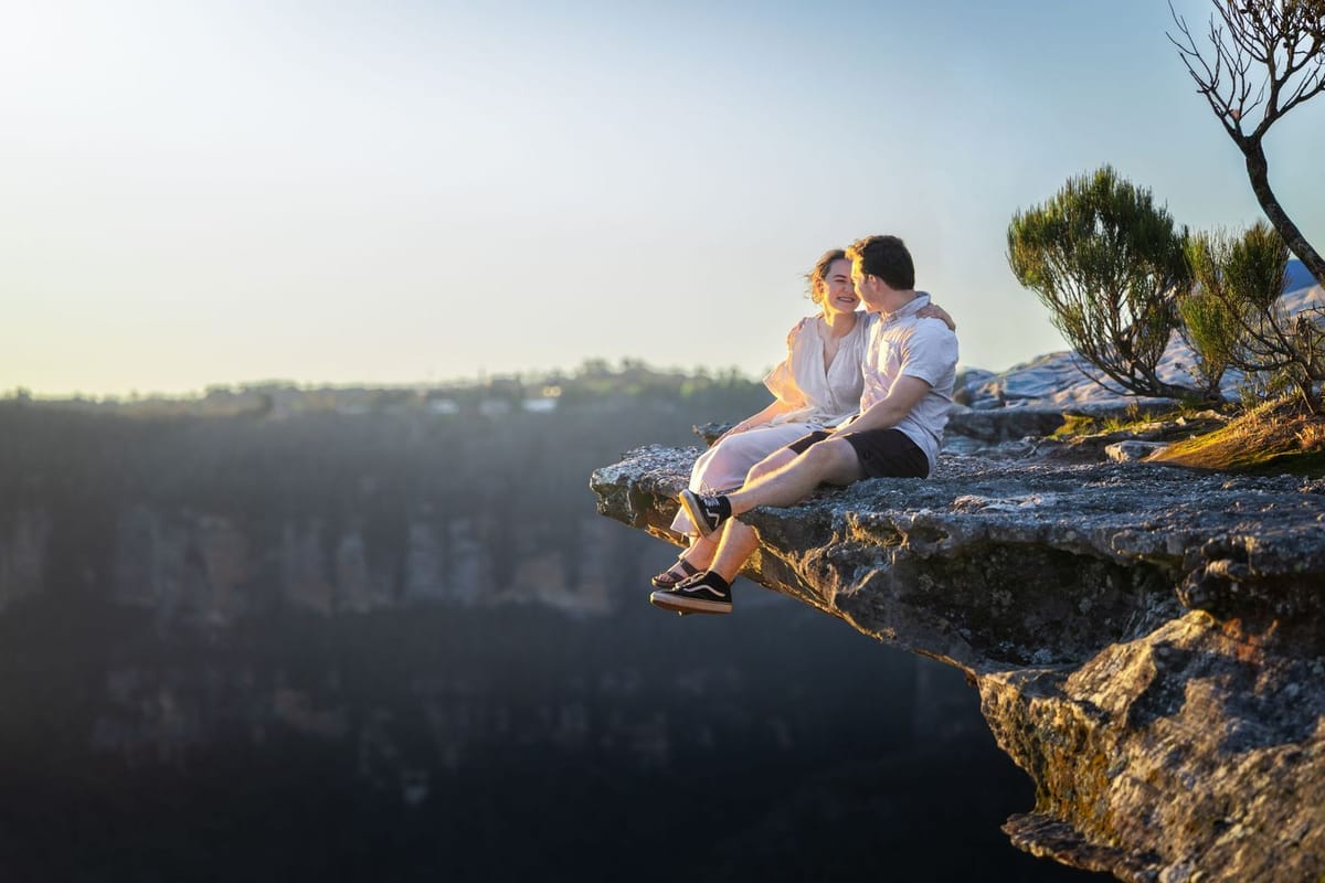 Cliff edge — photographed at Lincoln's Rock, Wentworth Falls