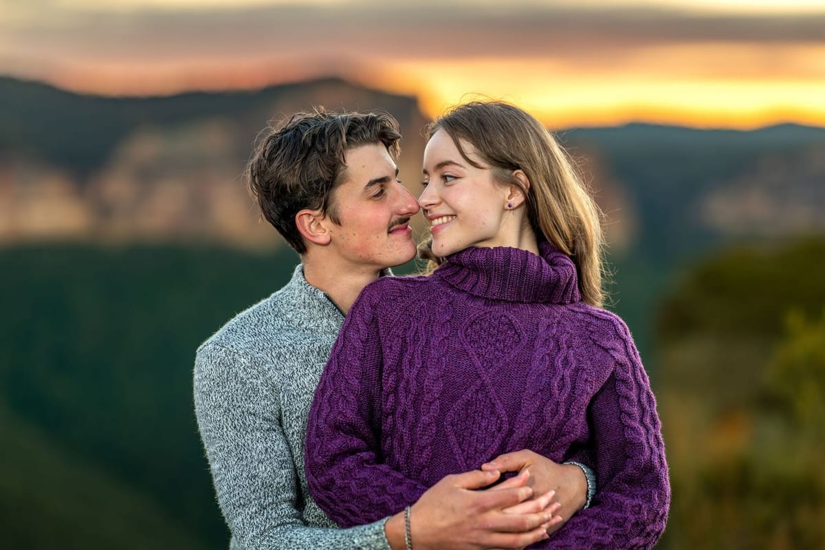 Sweaters sunset — photographed at Walls Lookout, Blue Mountains