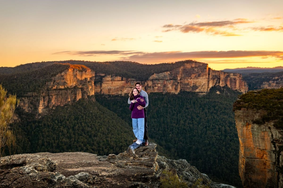 Walls lookout sunset — photographed at Walls Lookout, Blue Mountains