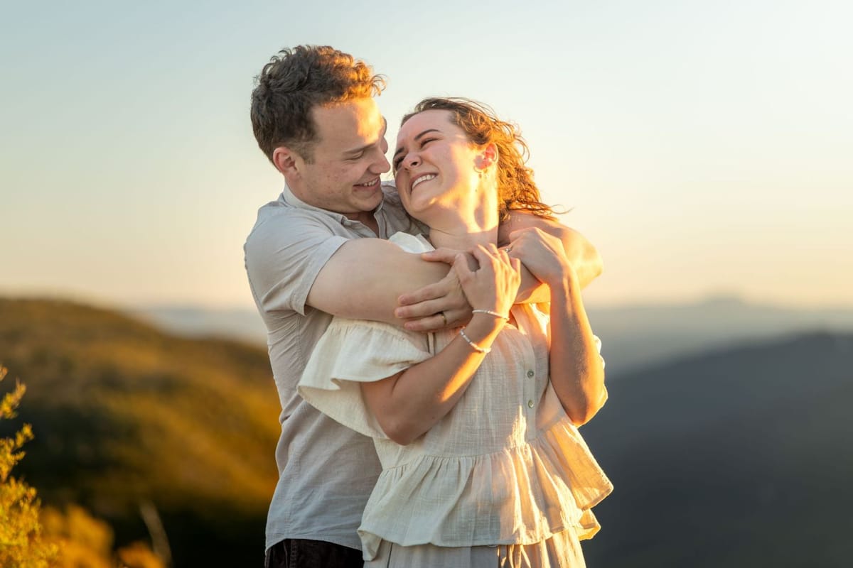 Golden sunset — photographed at Lincoln's Rock, Wentworth Falls