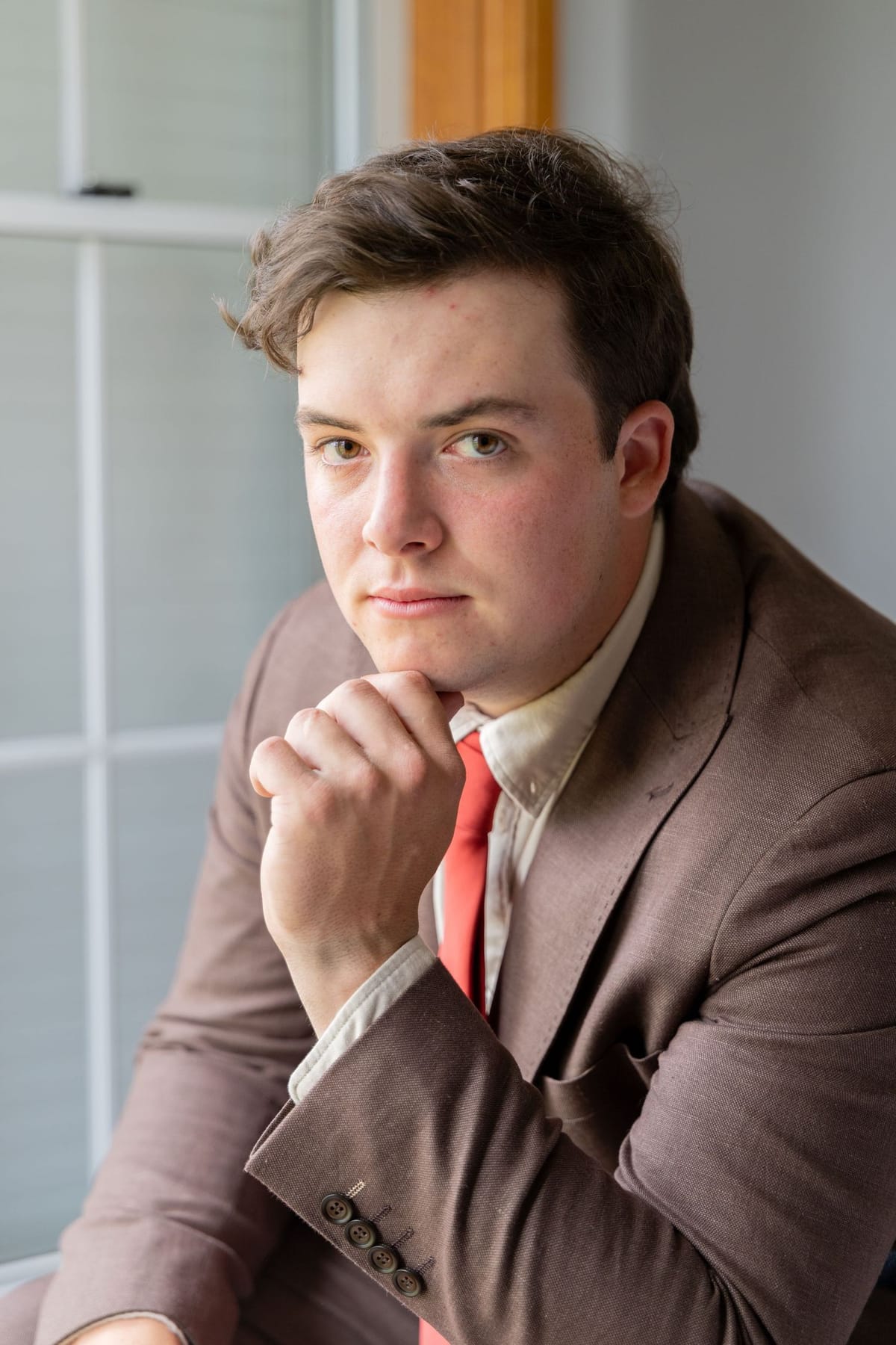 Groom window portrait — photographed at Singleton, Hunter Valley