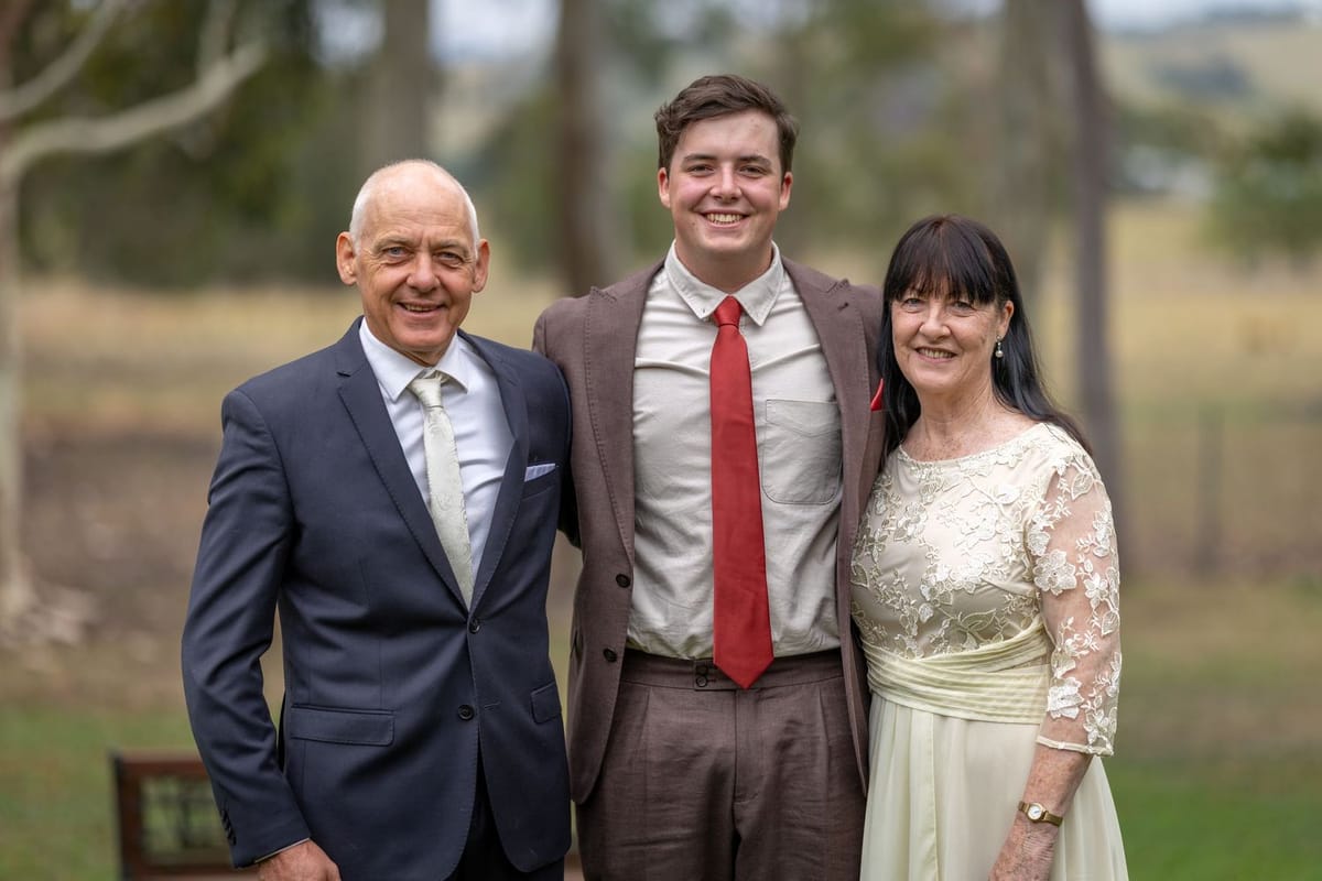 Groom parents portrait — photographed at Singleton, Hunter Valley